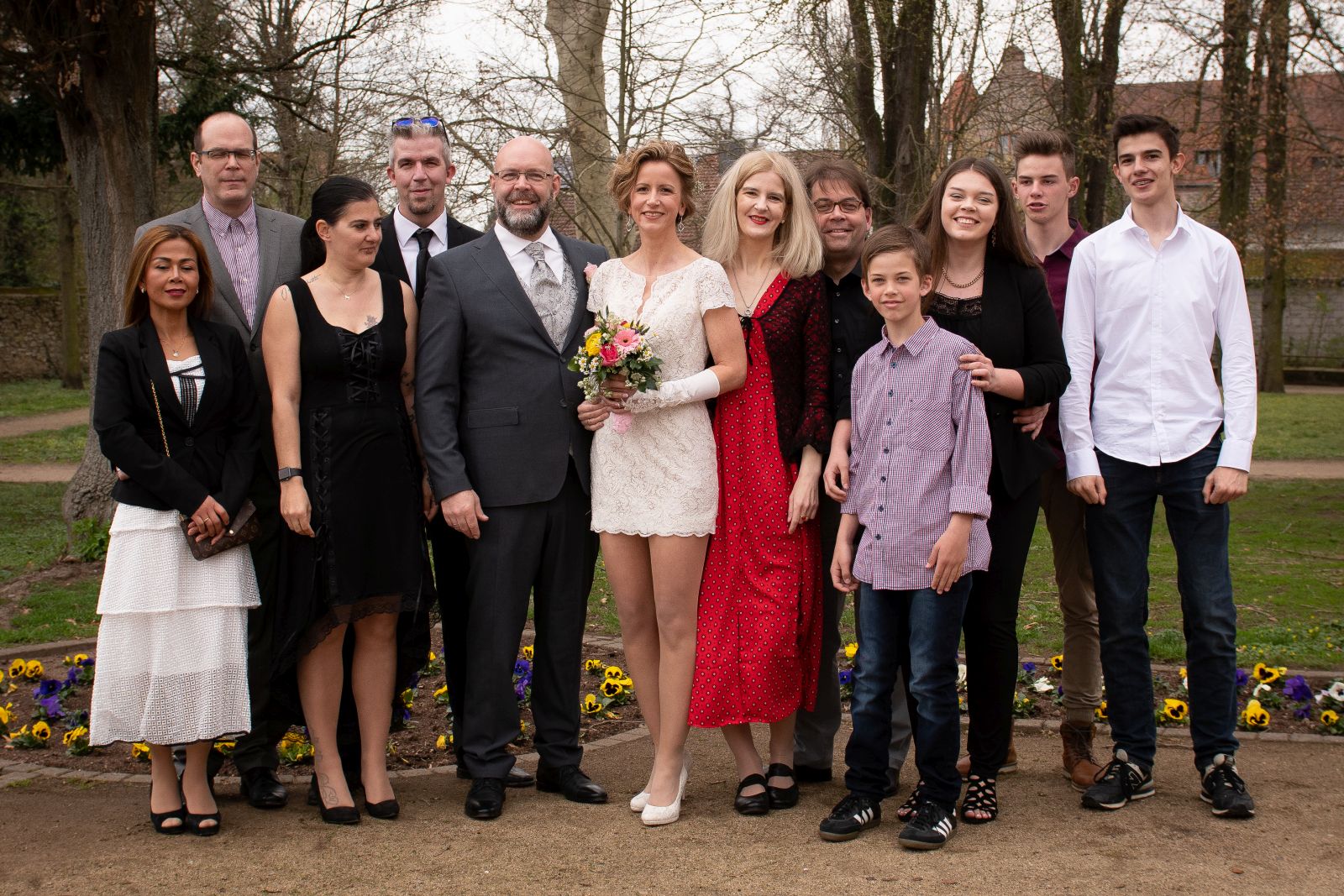 mit Geschwistern und Familie